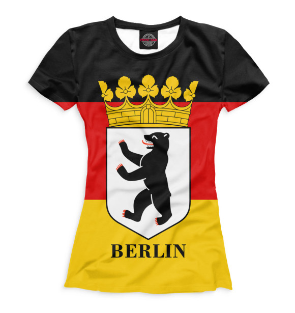 Женская футболка с изображением Берлин цвета Белый