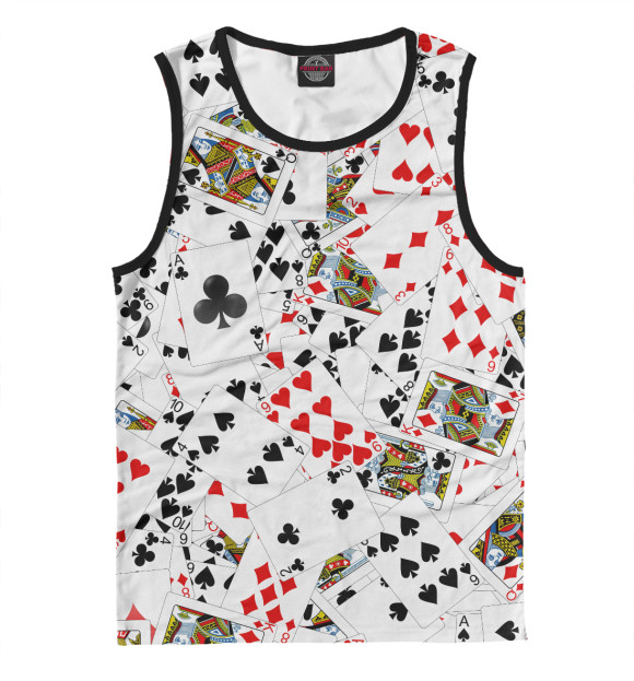 Майка для мальчика с притом Игральные карты цвета Белый Майка для мальчика с изображением Игральные карты цвета Белый