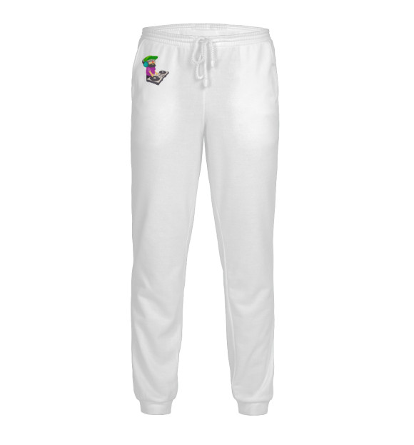 Мужские спортивные штаны с изображением Shift DjMan White цвета Белый