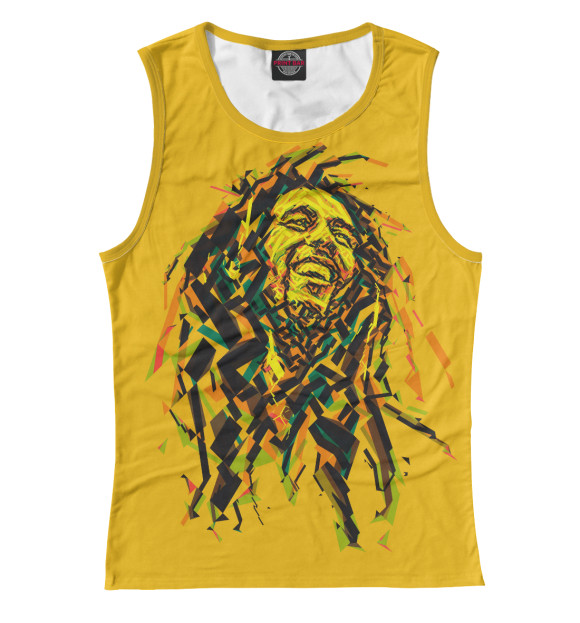 Майка для девочки с изображением Bob Marley арт цвета Белый