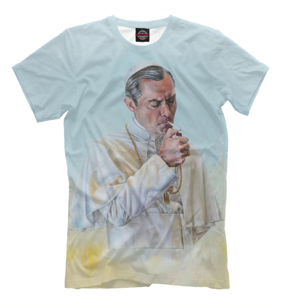 Мужская футболка с изображением The Young Pope цвета Бежевый