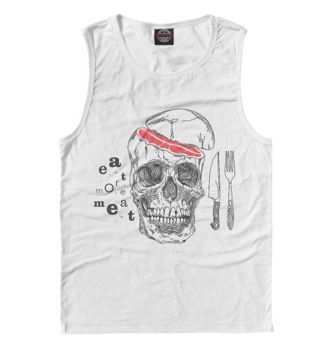 

Майки Print Bar, Белый, Eat more meat