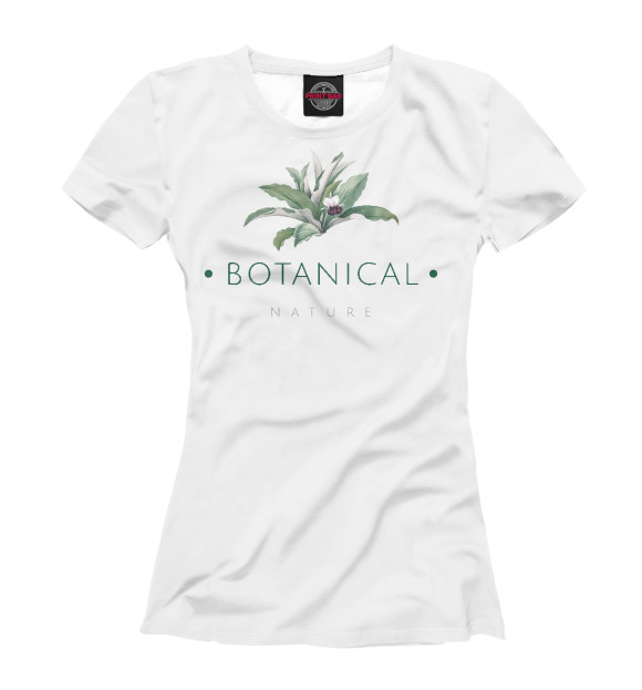 Женская футболка с изображением Ботаника цвета Белый