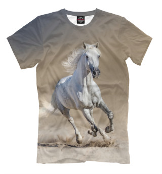 Мужская футболка Белый конь