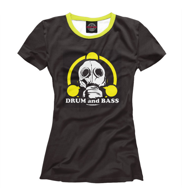 Женская футболка с изображением Drum and Bass цвета Белый