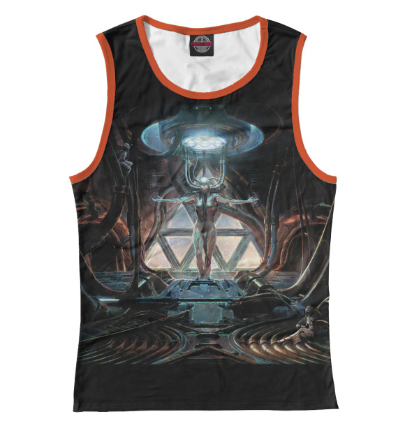 Майка для девочки с изображением Создание киборга цвета Белый