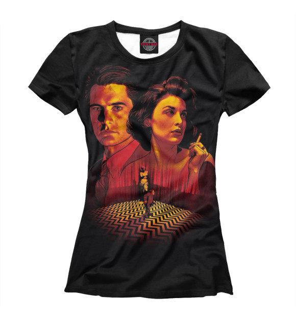 Футболка для девочек с изображением Twin Peaks цвета Белый