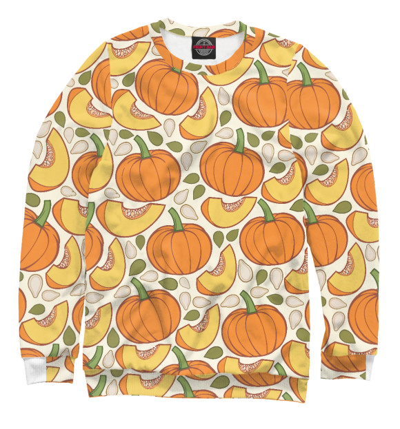 Свитшот для мальчиков с изображением Тыква цвета Белый