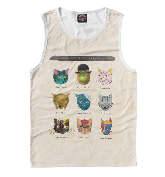 Майка для мальчика с изображением КотАрт цвета Белый