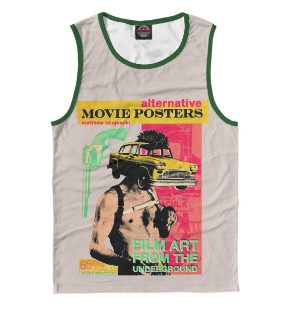 Мужская майка с изображением Poster цвета Белый