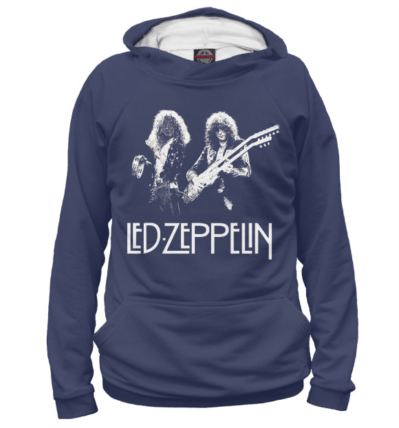 Худи для мальчика с изображением Led Zeppelin цвета Белый