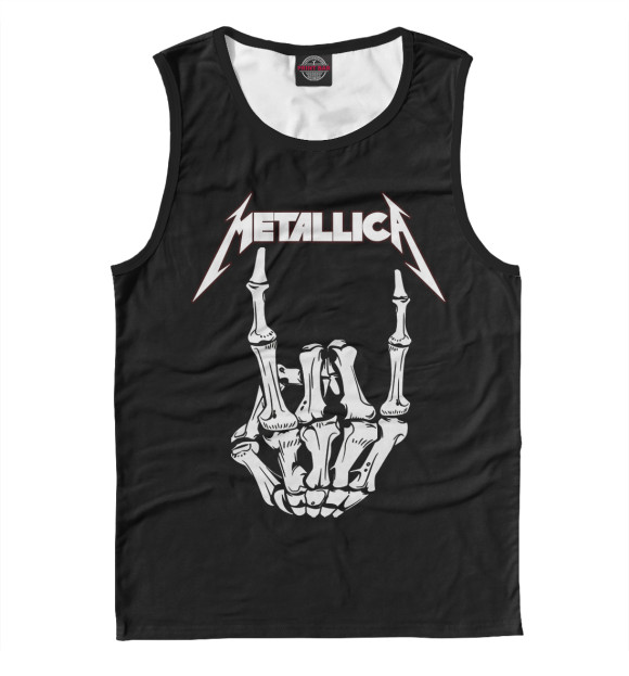 Майка для мальчика с изображением Metallica цвета Белый