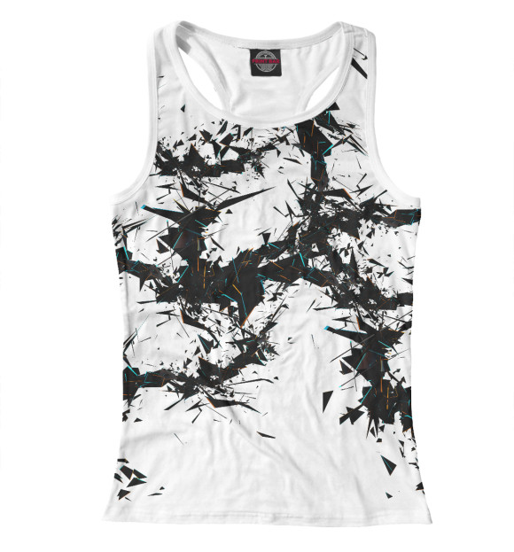 Женская майка-борцовка с изображением Хаос цвета Белый