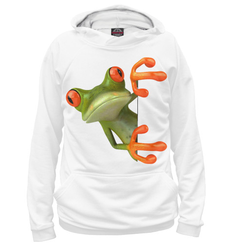 

Худи Print Bar, Белый, Лягушка