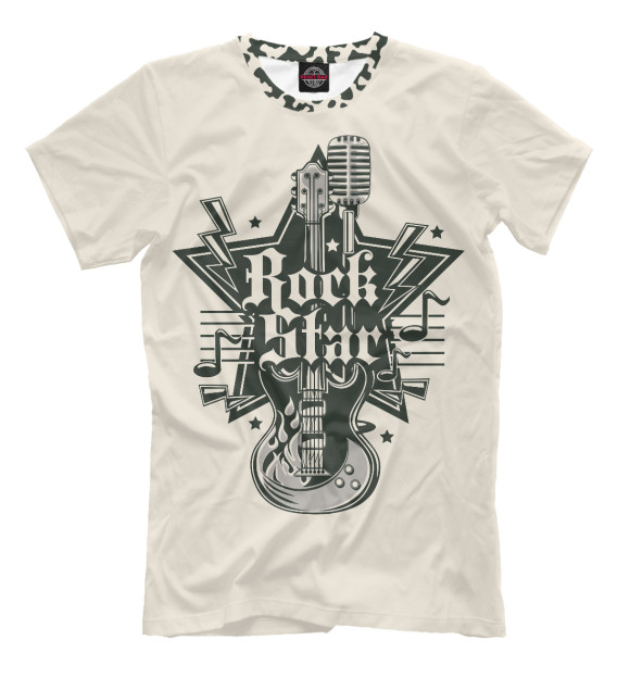 Футболка для мальчиков с изображением Rock star цвета Белый