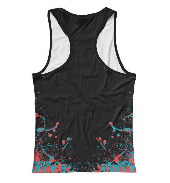 Женская майка-борцовка с притом Poppy Playtime цвета Белый Женская майка-борцовка с изображением Poppy Playtime цвета Белый