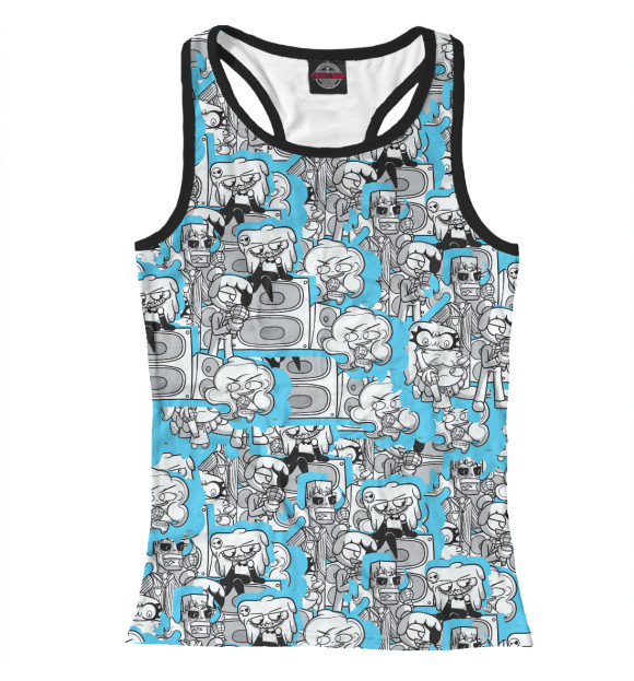 Женская майка-борцовка с изображением Friday Night Funkin allpic цвета Белый