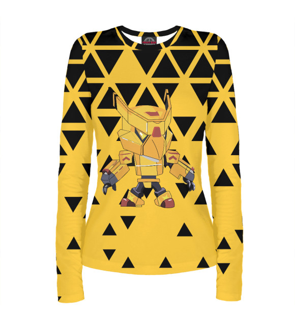 Женский лонгслив с изображением Brawl Stars цвета Белый