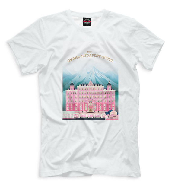 Мужская футболка с изображением The Grand Budapest Hotel цвета Белый