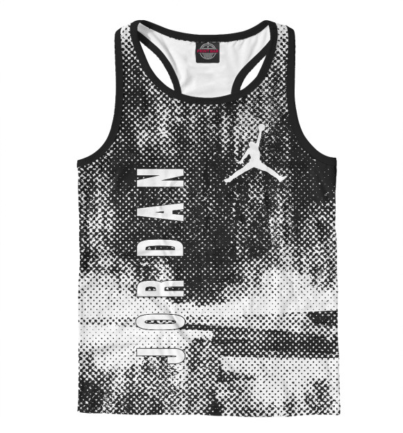 Мужская майка-борцовка с изображением Майкл Джордан цвета Белый