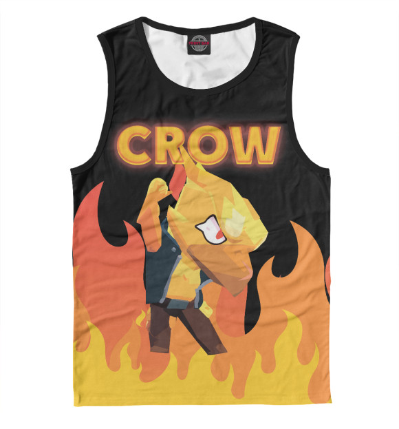 Мужская майка с изображением Brawl Stars Crow цвета Белый