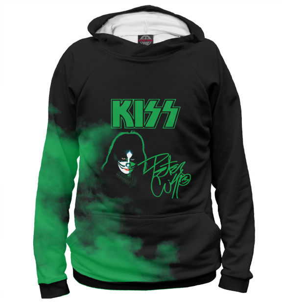 Женское худи с изображением Kiss Эрик Сингер цвета Белый