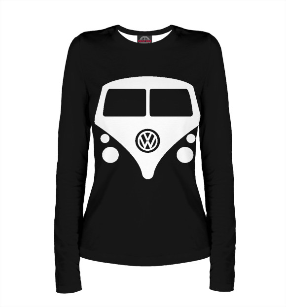 Женский лонгслив с изображением Volkswagen White T1 цвета Белый
