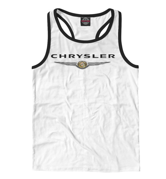 Мужская майка-борцовка с изображением Chrysler цвета Белый