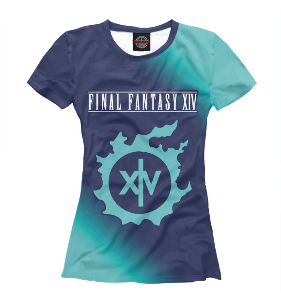 Женская футболка с изображением Final Fantasy XIV - Метеор цвета Белый