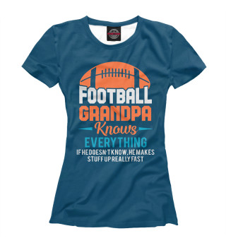 Женская футболка American Football Grandpa