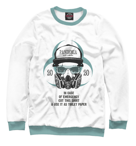 Женский свитшот с изображением Pandemia shirt цвета Белый