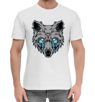 Мужская хлопковая футболка Волк