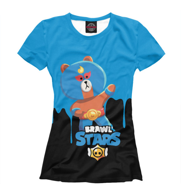 Футболка для девочек с изображением Brawl Stars цвета Белый
