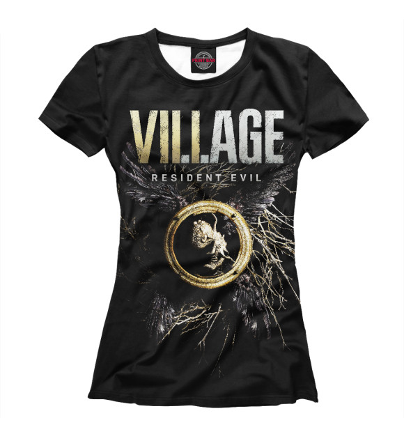 Женская футболка с изображением Resident Evil Village цвета Белый