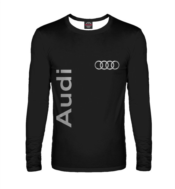 Мужской лонгслив с изображением Audi цвета Белый