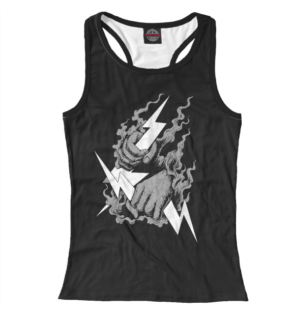 Женская майка-борцовка с изображением Catching Thunder цвета Белый