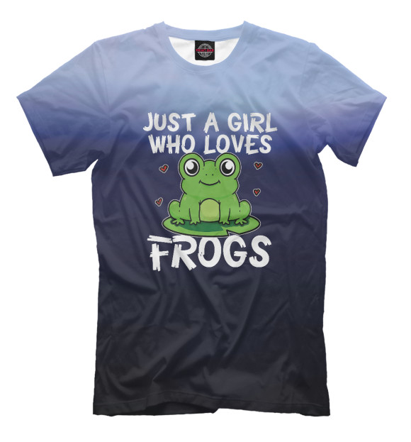 Футболка для мальчиков с изображением Just A Girl Who Loves Frogs цвета Белый