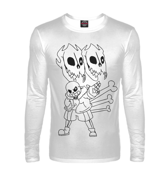 Мужской лонгслив с изображением Undertale цвета Белый