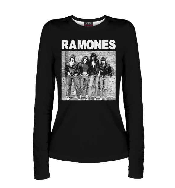 Женский лонгслив с изображением Ramones - Ramones цвета Белый