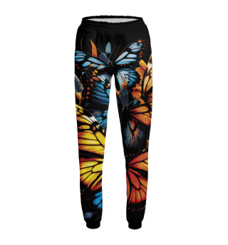 Женские спортивные штаны Ночные светящиеся бабочки