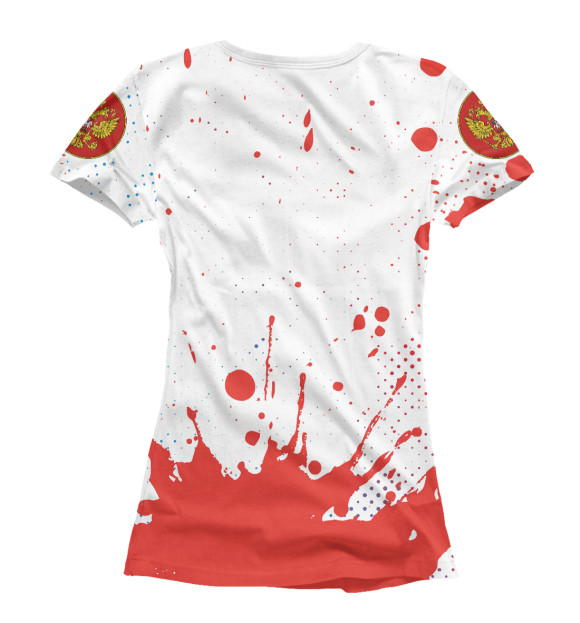 Футболка для девочек с изображением Россия Sport - Герб цвета Белый