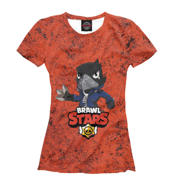 Женская футболка с изображением Brawl Stars Crow цвета Белый