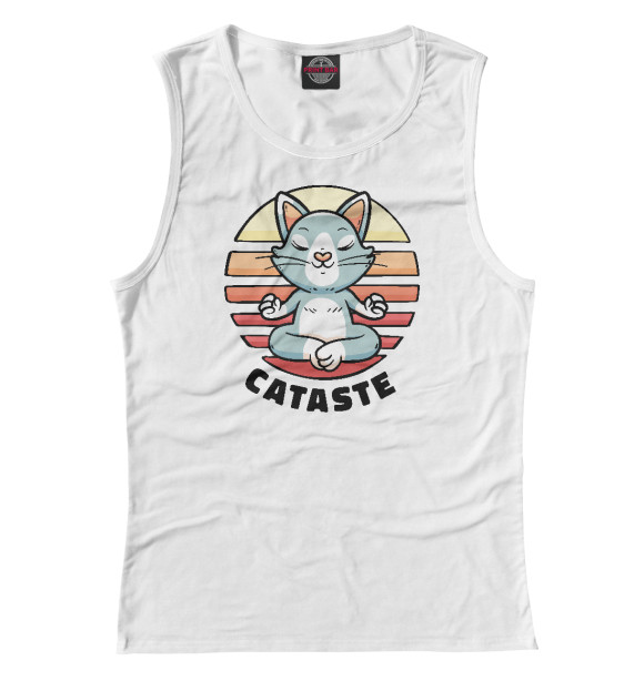 Майка для девочки с изображением Namaste цвета Белый