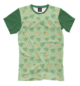 Мужская футболка Узор из цветков и листиков арбуза