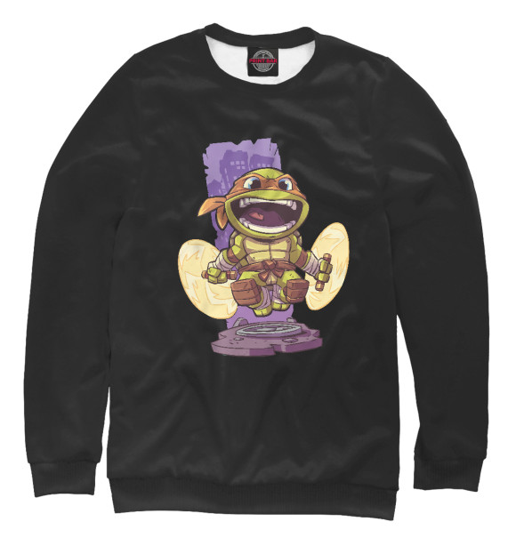 Женский свитшот с изображением Ninja Turtles цвета Белый