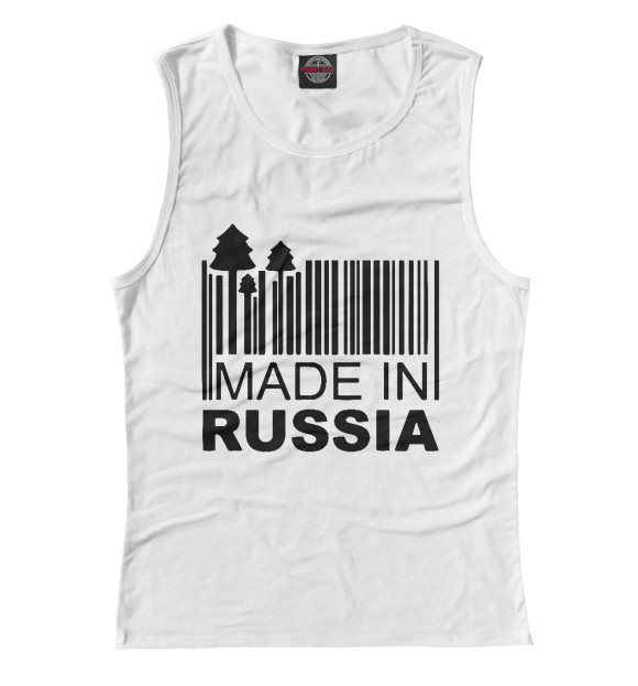 Майка для девочки с изображением Made in Russia цвета Белый