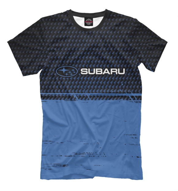 Мужская футболка с изображением Subaru / Субару цвета Белый