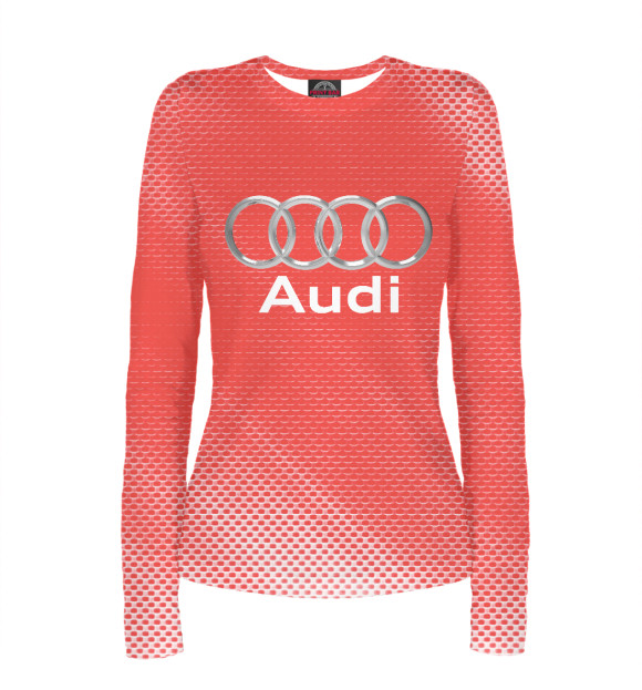 Женский лонгслив с изображением Audi цвета Белый