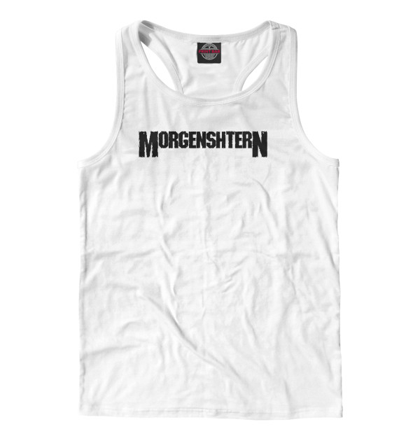 Мужская майка-борцовка с изображением Morgenshtern цвета Белый