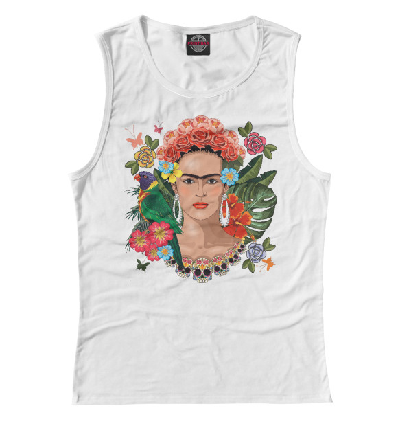 Майка для девочки с изображением Фрида Кало Мексика цвета Белый